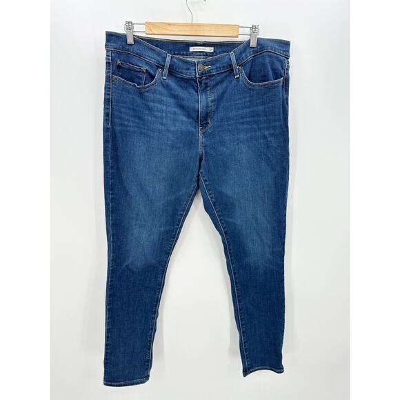 Levi's Dark Wash 311 Shaping Skinny Denim Jeans Cotton Stretch Women Size 34 - Picture 1 of 8